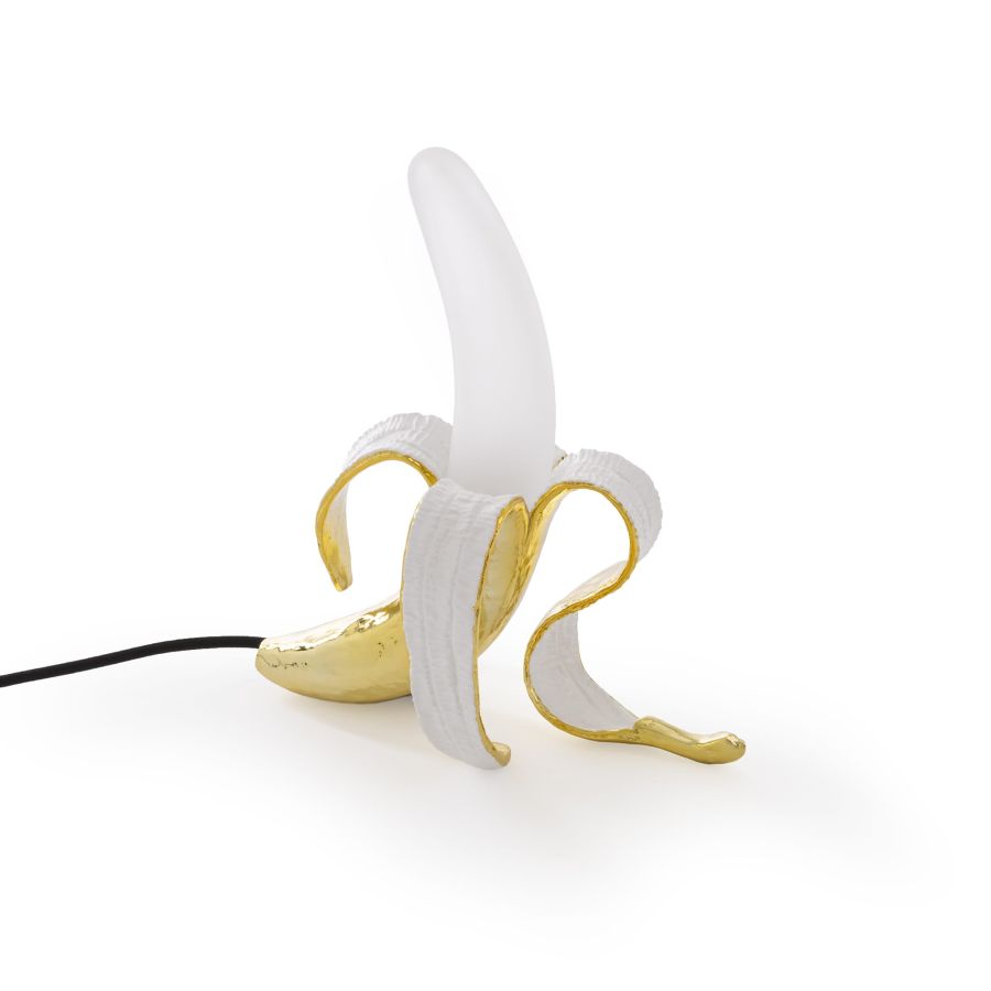 Resin Dimmable table lamp Banana Lamp Louie by Seletti