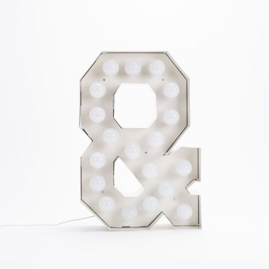 Metal Indoor Floor Lamp Vegaz Alphabet "&" by Seletti