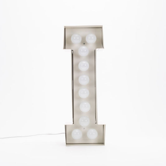 Metal Indoor Floor Lamp Vegaz Alphabet "I" by Seletti