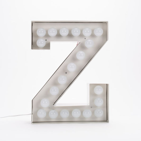 Metal Indoor Floor Lamp Vegaz Alphabet "Z" by Seletti