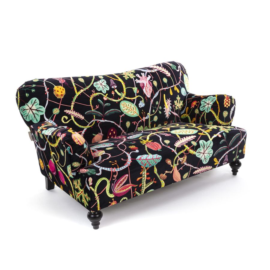 Fully Upholstered Sofa Botanical Diva by Seletti #Black