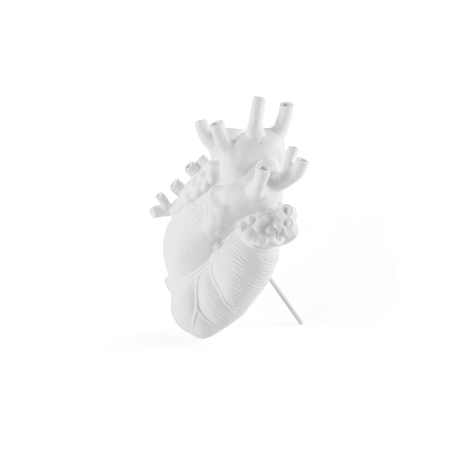 Fine Porcelain Vase Love in Bloom Heart by Seletti #White