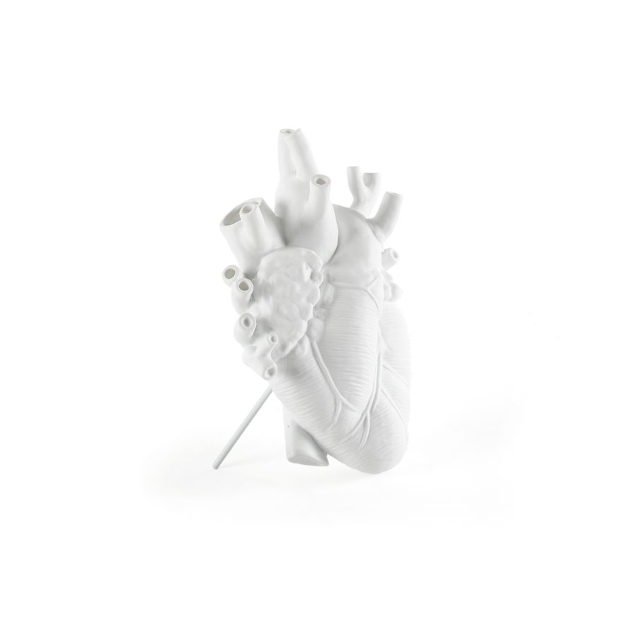 Fine Porcelain Vase Love in Bloom Heart by Seletti #White