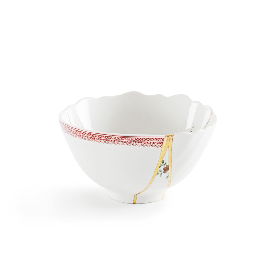 Porcelain and gold plated Bowl Kintsugi by Seletti #No.1