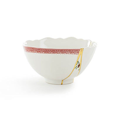 Porcelain and gold plated Bowl Kintsugi by Seletti #No.1
