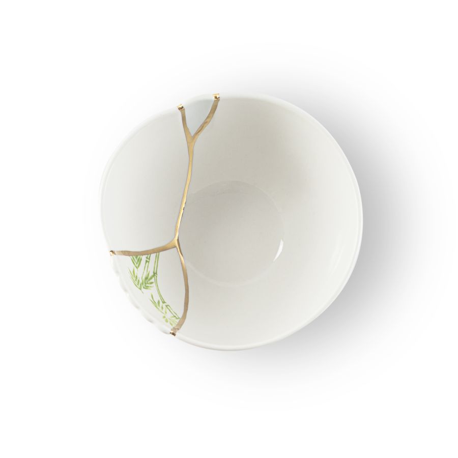 Porcelain and gold plated Bowl Kintsugi by Seletti #No.3
