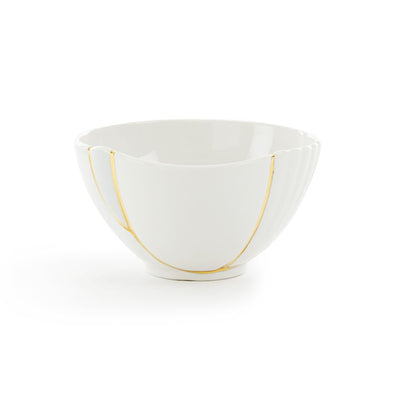 Porcelain and gold plated Bowl Kintsugi by Seletti #No.3