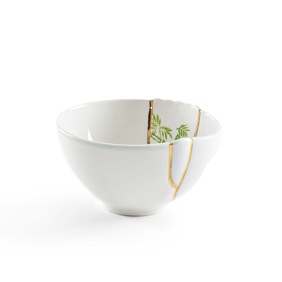 Porcelain and gold plated Bowl Kintsugi by Seletti #No.3