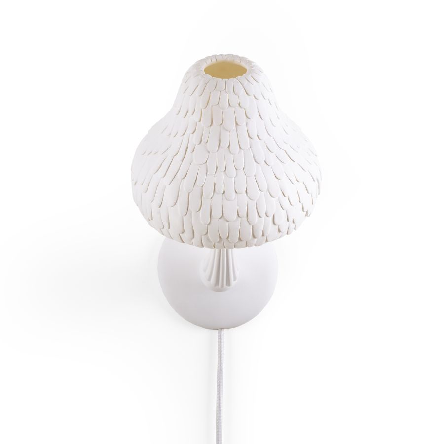 LED Resin Indoor Wall Lamp Mushroom Lamp by Seletti #White