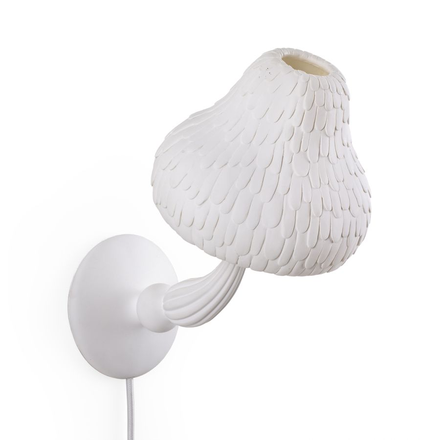 LED Resin Indoor Wall Lamp Mushroom Lamp by Seletti #White