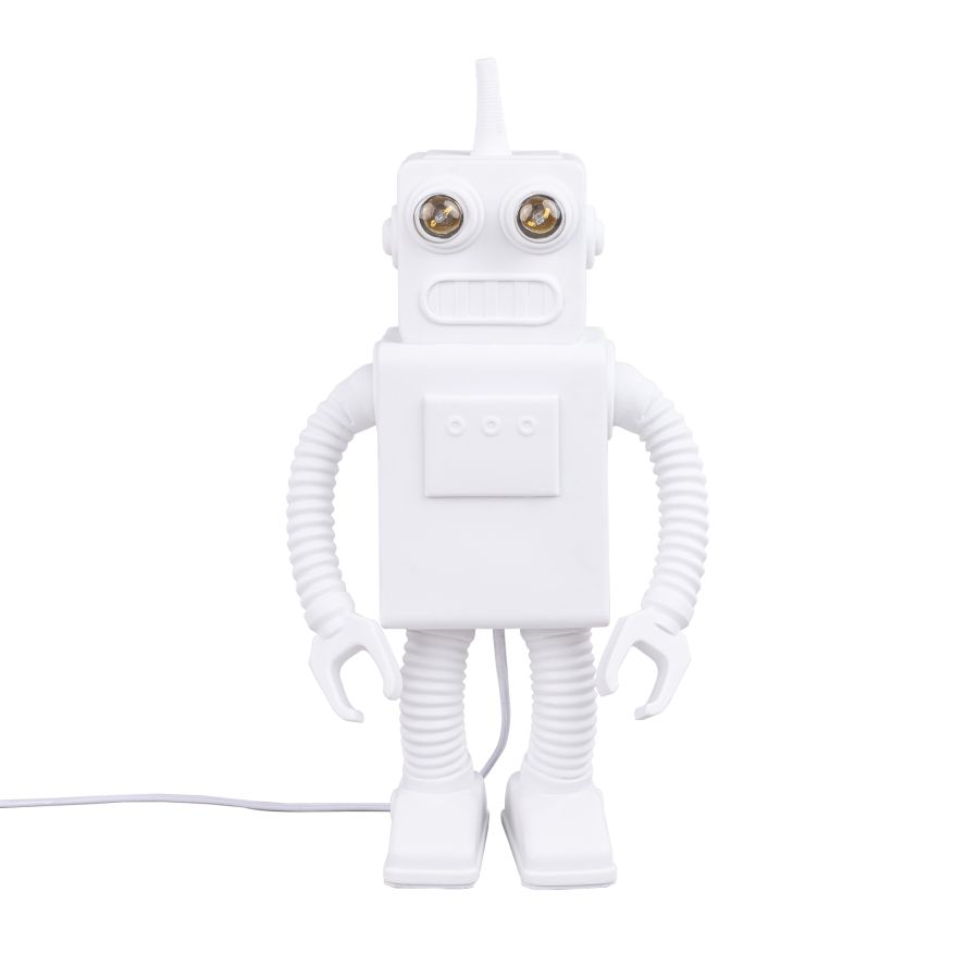 LED Resin Indoor Table Lamp Robot Lamp by Seletti #White