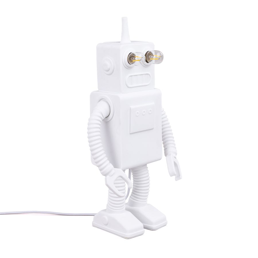 LED Resin Indoor Table Lamp Robot Lamp by Seletti #White