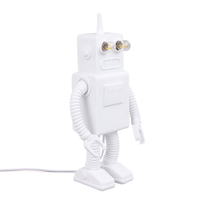 LED Resin Indoor Table Lamp Robot Lamp by Seletti #White