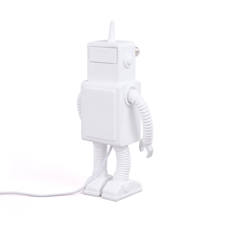 LED Resin Indoor Table Lamp Robot Lamp by Seletti #White