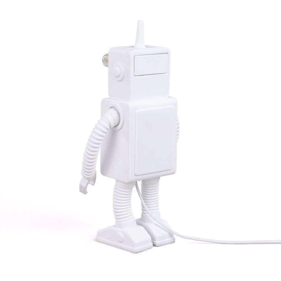 LED Resin Indoor Table Lamp Robot Lamp by Seletti #White