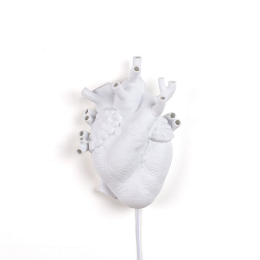 Porcelian LED Wall Lamp Heart Lamp by Seletti #White