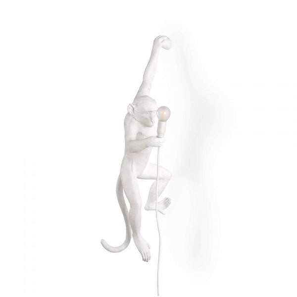 Monkey Hanging Left Wall Lamp by Seletti #White