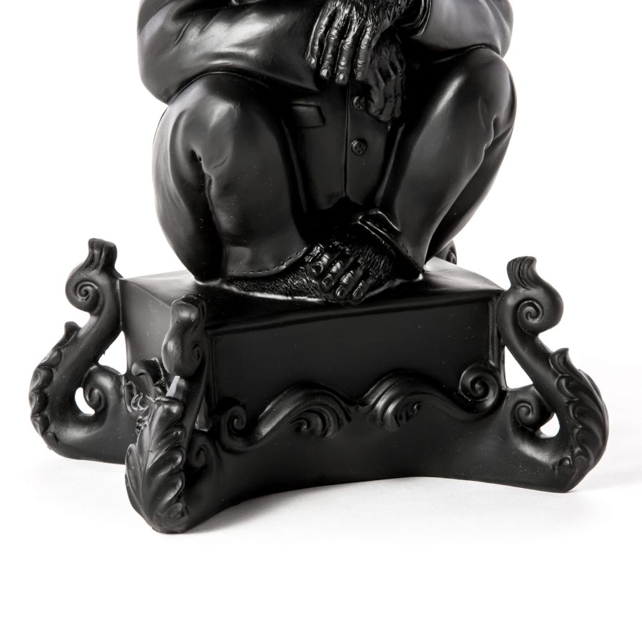 5 Arms Polyresin Candle Holder Burlesque Chimp by Seletti #Black