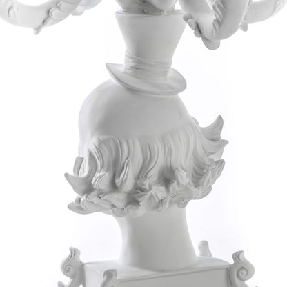 5 Arms Polyresin Candle Holder Burlesque Clown by Seletti #White