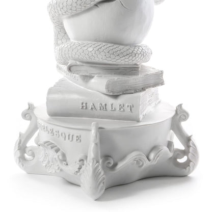 5 arms Polyresin candle holder Giant Burlesque Skull by Seletti #White