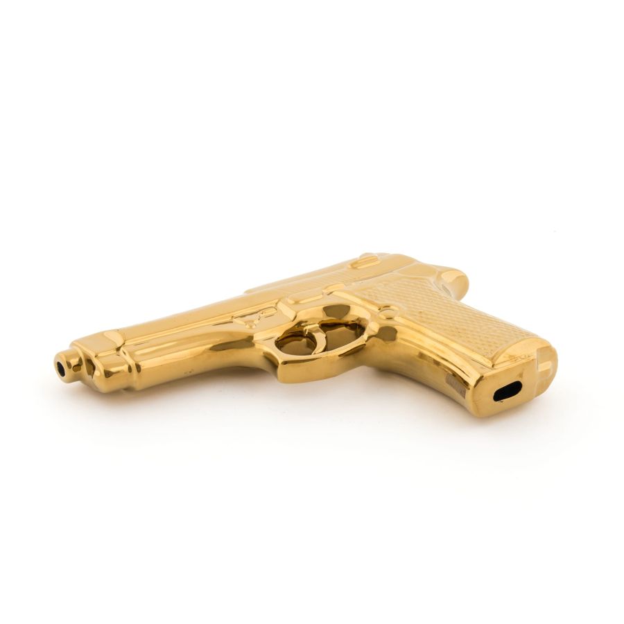 Porcelain Decorative Object Memorabilia My Gun by Seletti #Gold