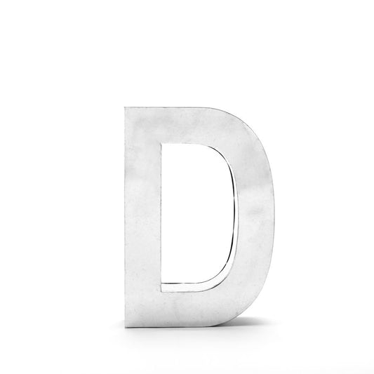 Aluminum Decorative Object Metalvetica Letter "D" by Seletti