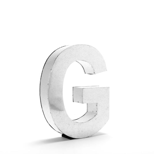 Aluminum Decorative Object Metalvetica Letter "G" by Seletti