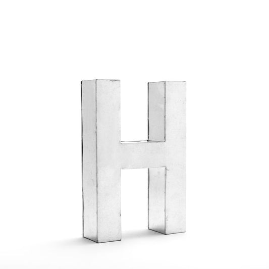 Aluminum Decorative Object Metalvetica Letter "H" by Seletti