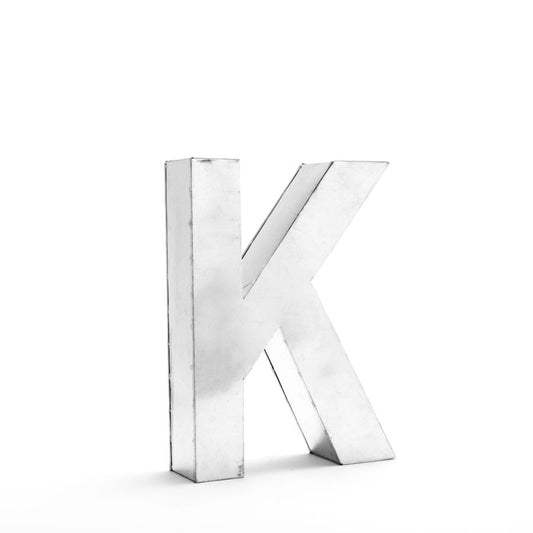 Aluminum Decorative Object Metalvetica Letter "K" by Seletti