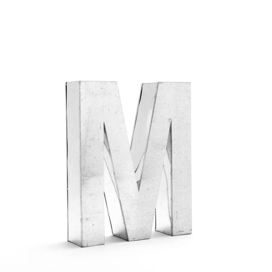 Aluminum Decorative Object Metalvetica Letter "M" by Seletti