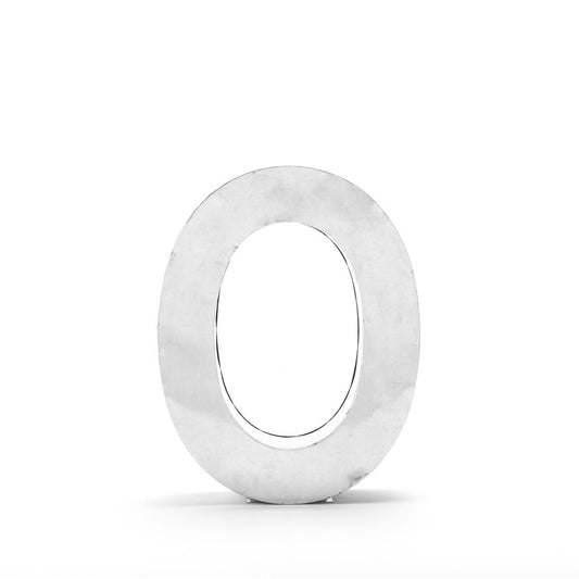 Aluminum Decorative Object Metalvetica Letter "O" by Seletti