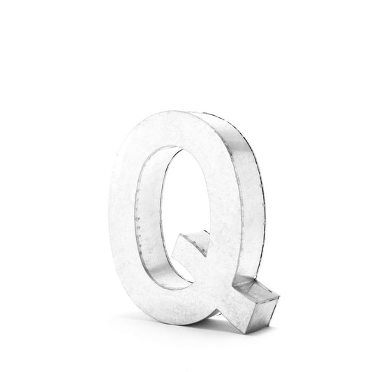 Aluminum Decorative Object Metalvetica Letter "Q" by Seletti