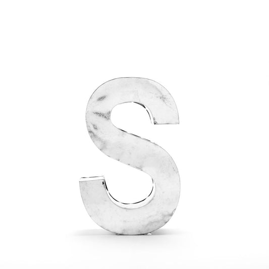 Aluminum Decorative Object Metalvetica Letter "S" by Seletti