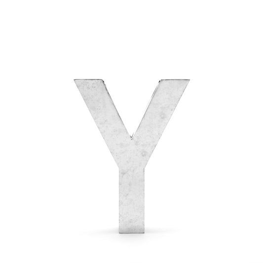 Aluminum Decorative Object Metalvetica Letter "Y" by Seletti