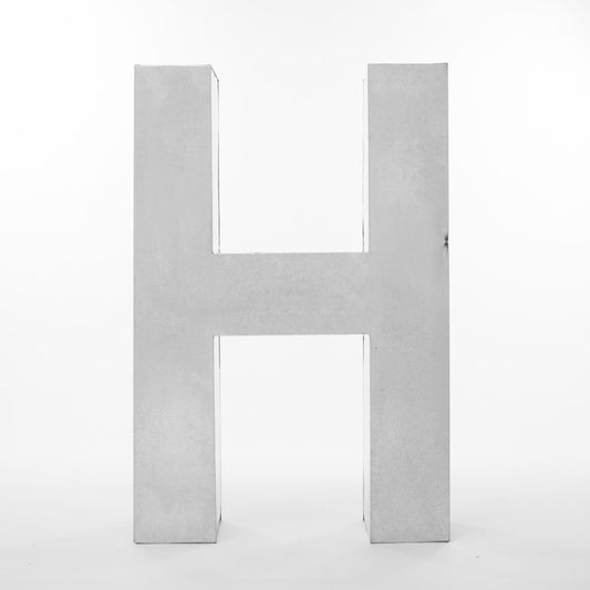 Iron Decorative Object Metalvetica 100 Typeface "H" by Seletti