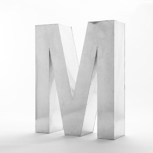 Iron Decorative Object Metalvetica 100 Typeface "M" by Seletti