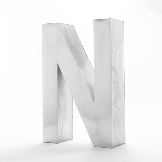 Iron Decorative Object Metalvetica 100 Typeface "N" by Seletti