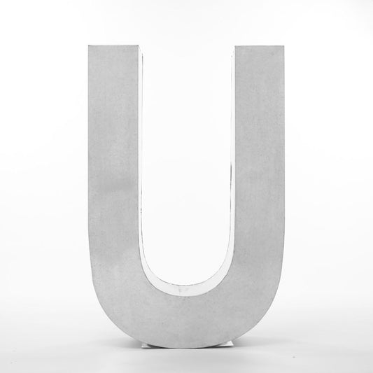 Iron Decorative Object Metalvetica 100 Typeface "U" by Seletti