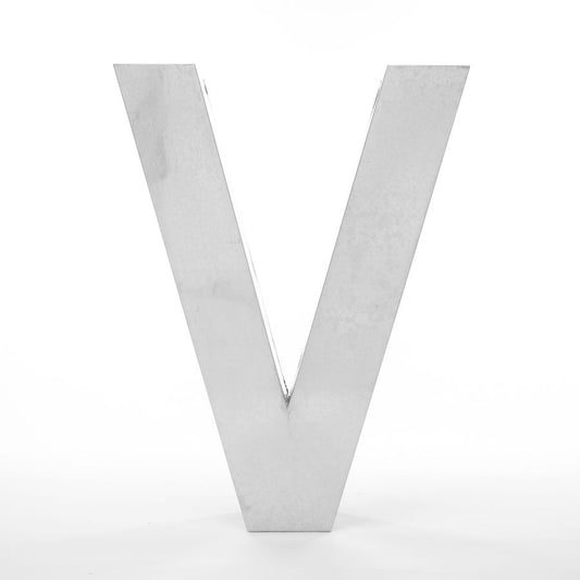 Iron Decorative Object Metalvetica 100 Typeface "V" by Seletti