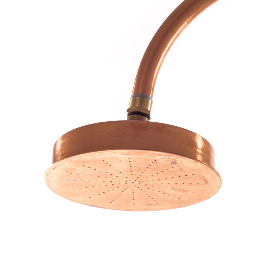 Concrete and Copper combined Outdoor Shower Aquart by Seletti