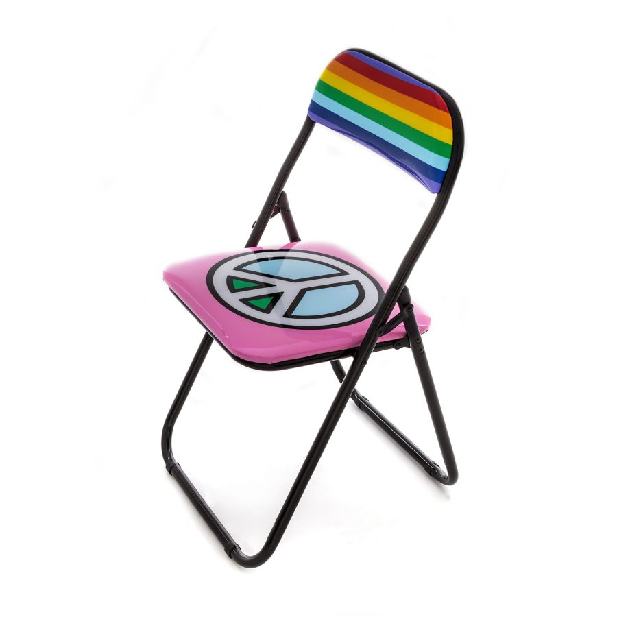 Metal Folding Chair Peace by Seletti