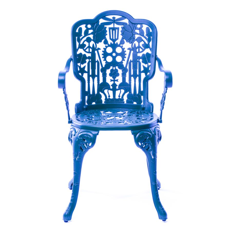 ALUMINIUM Outdoor ARMCHAIR Industry Collection by Seletti #SKY BLUE