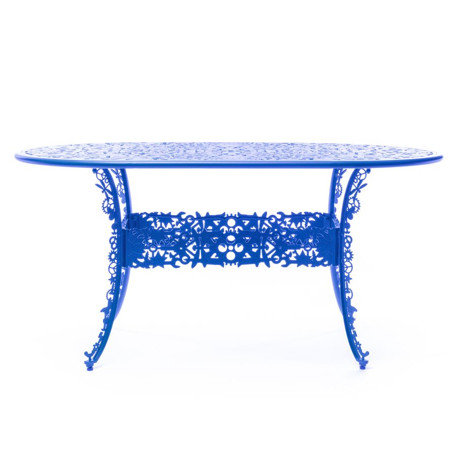 OVAL ALUMINIUM Outdoor TABLE Industry Collection by Seletti #SKY BLUE