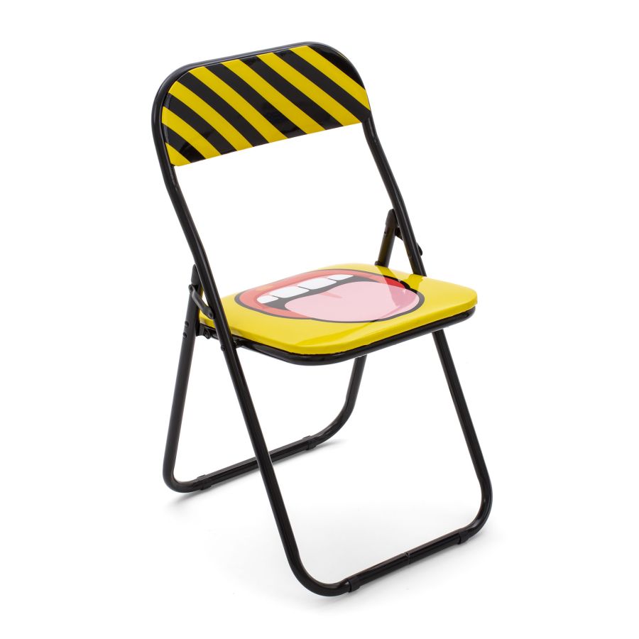 Metal Folding Chair Tongue by Seletti