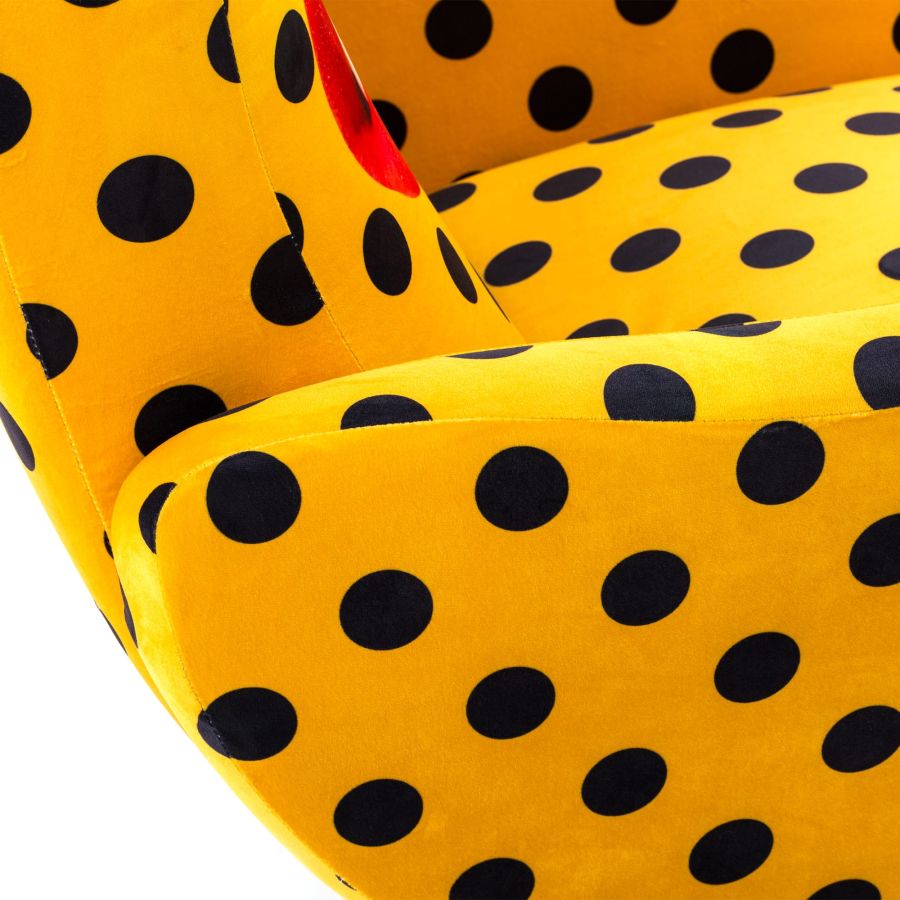 Fully Upholstered Fabric Armchair Shit by Seletti