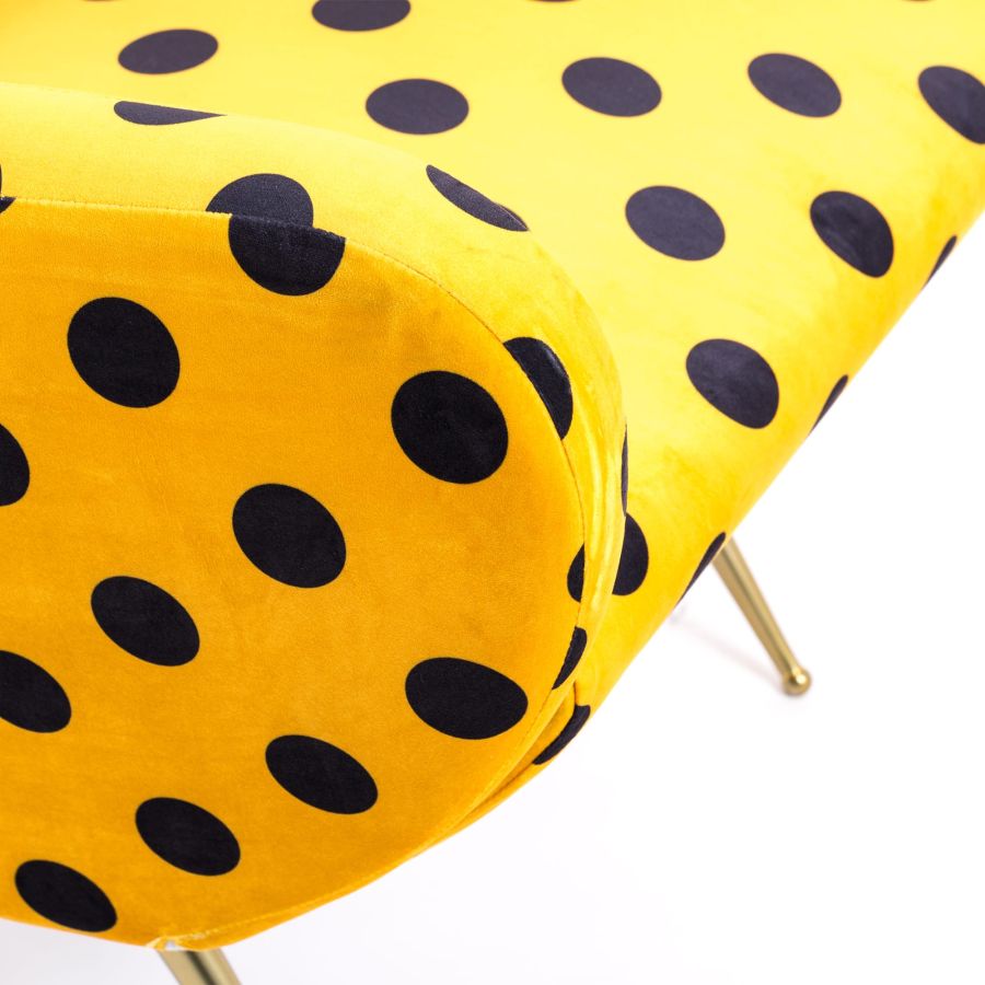 Fully Upholstered Fabric Armchair Shit by Seletti