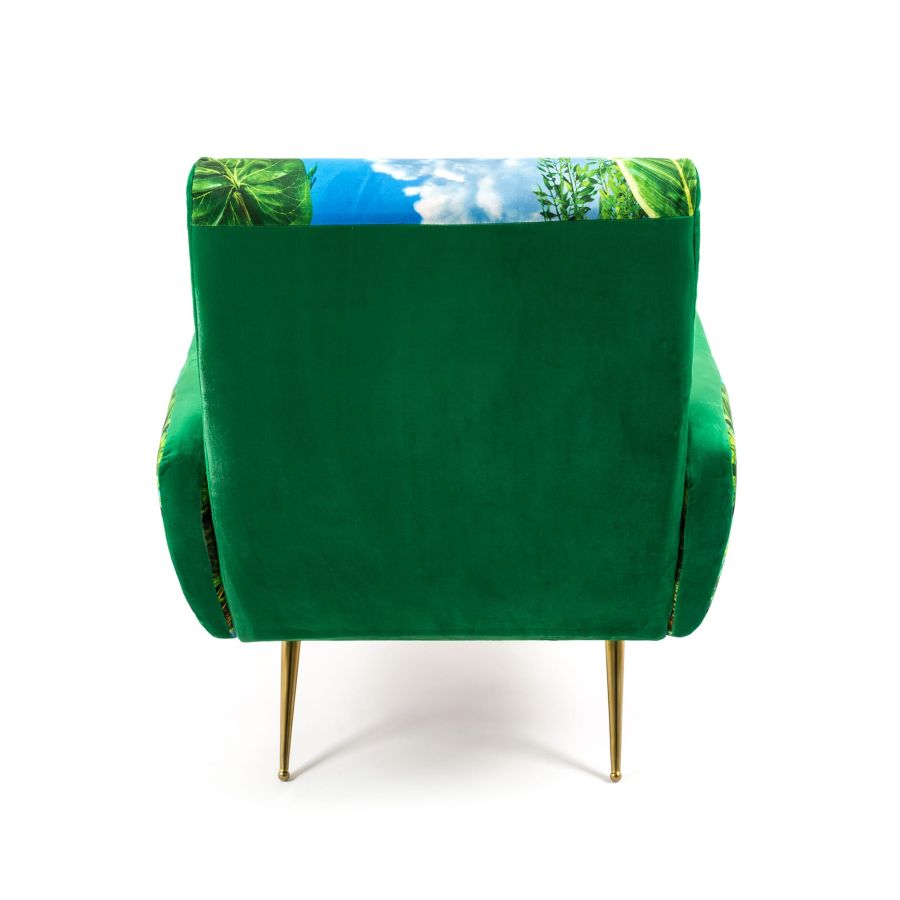 Fully Upholstered Fabric Armchair Volcano by Seletti