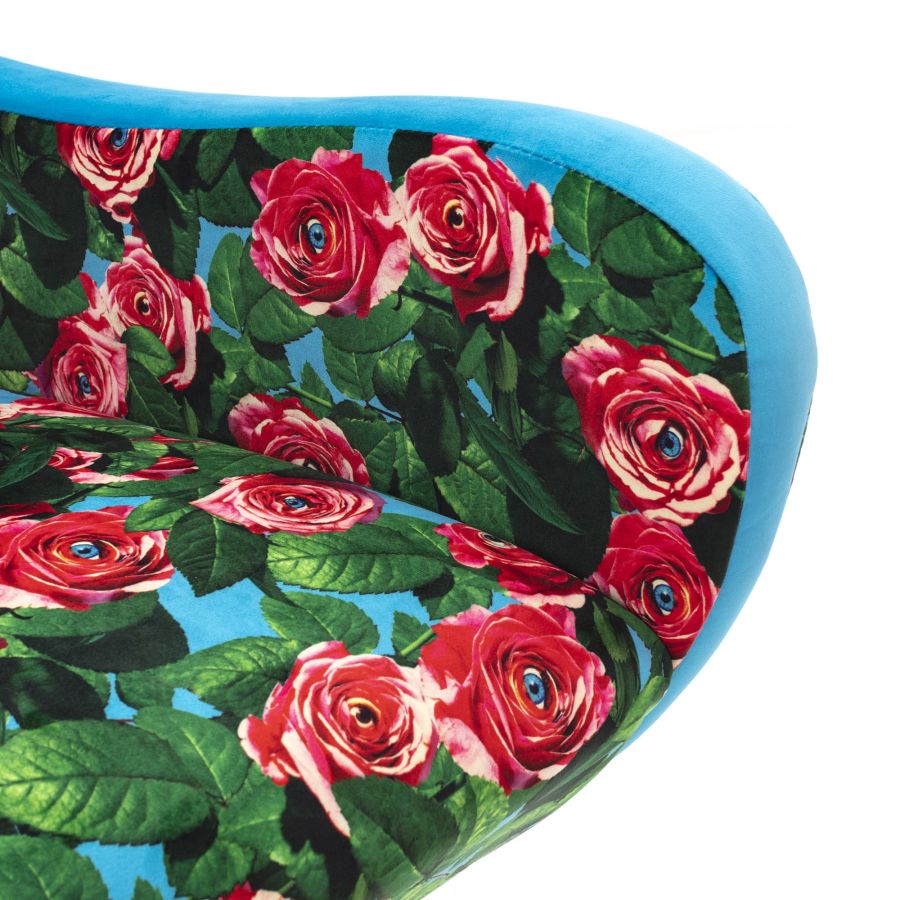 Fully Upholstered Fabric Armchair Roses by Seletti