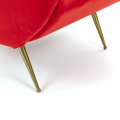 Fully Upholstered Fabric Armchair Revolver by Seletti