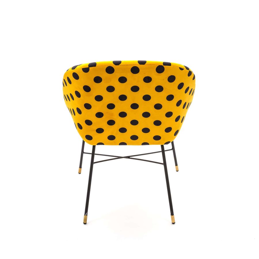 Fabric Fully Upholseted Padded Chair Shit by Seletti